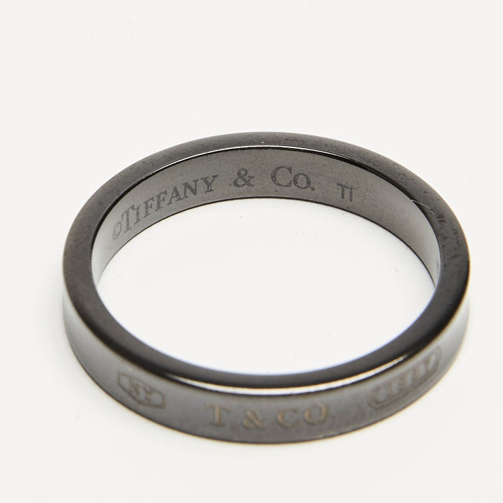 Tiffany & Co. Black Titanium 1837 Ring Size 63