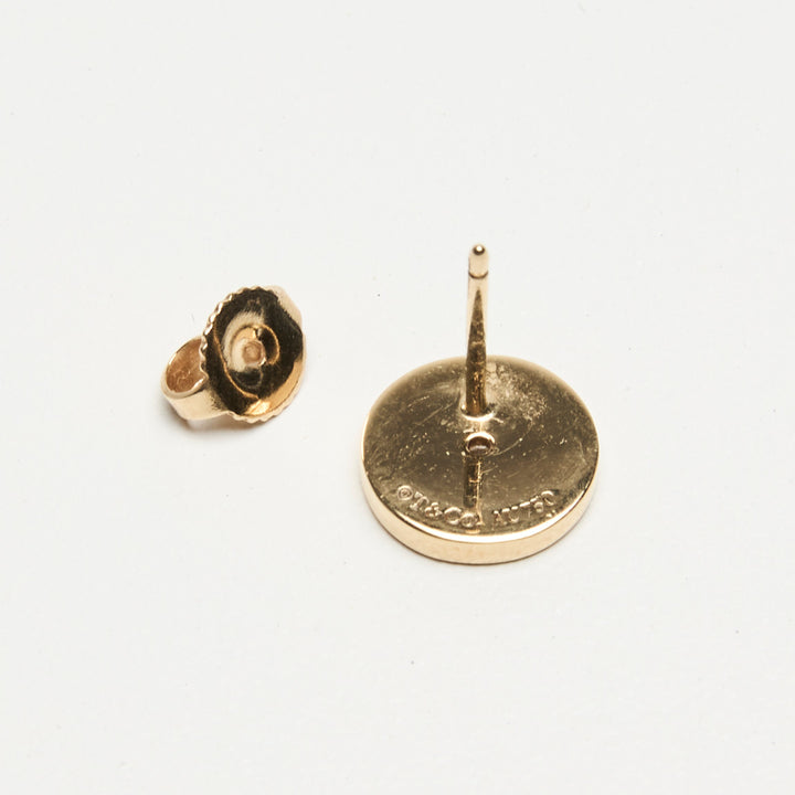 Tiffany & Co. 18k Yellow Gold & Diamond Atlas Circle Stud Earrings