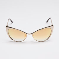 Tom Ford Gold Cat-Eye Sunglasses with Tinted Lens