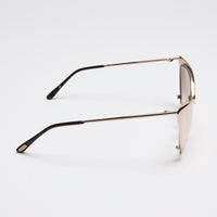 Tom Ford Gold Cat-Eye Sunglasses with Tinted Lens