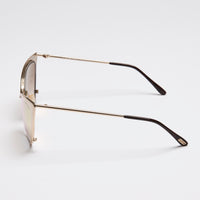 Tom Ford Gold Cat-Eye Sunglasses with Tinted Lens