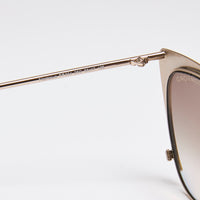Tom Ford Gold Cat-Eye Sunglasses with Tinted Lens