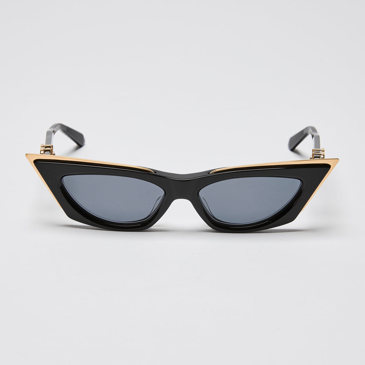 Valentino Black V-Gold Cut Cat Eye Sunglasses