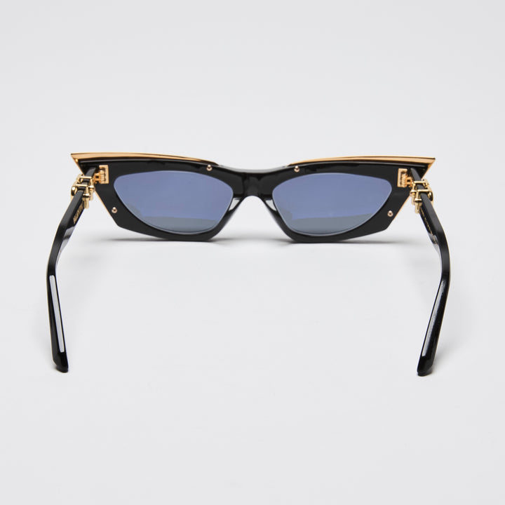 Valentino Black V-Gold Cut Cat Eye Sunglasses