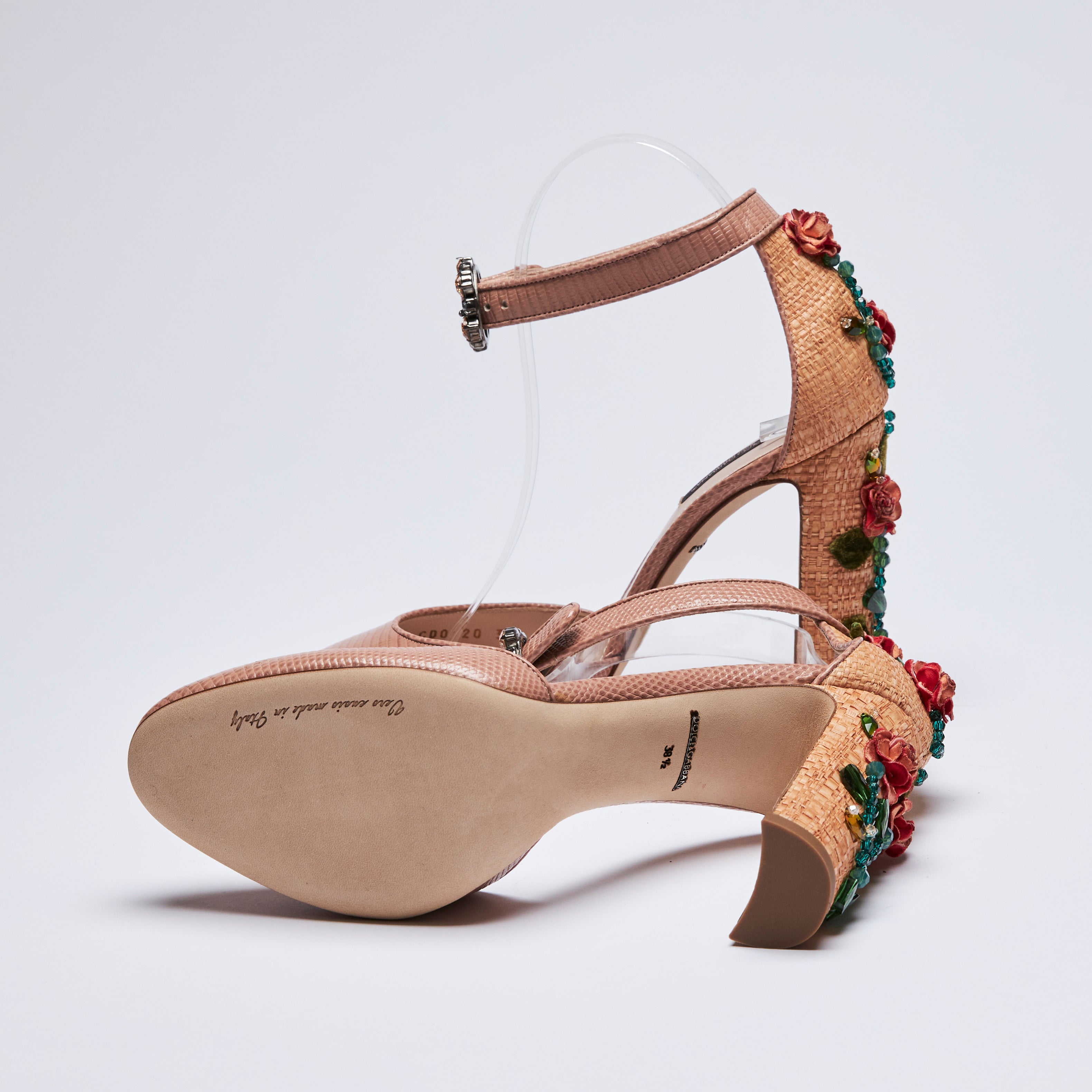Nude floral heels 2025