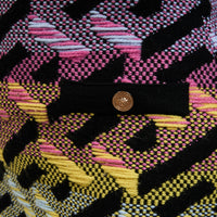 Versace Black Multicolor Wool Knit Skirt Size 40