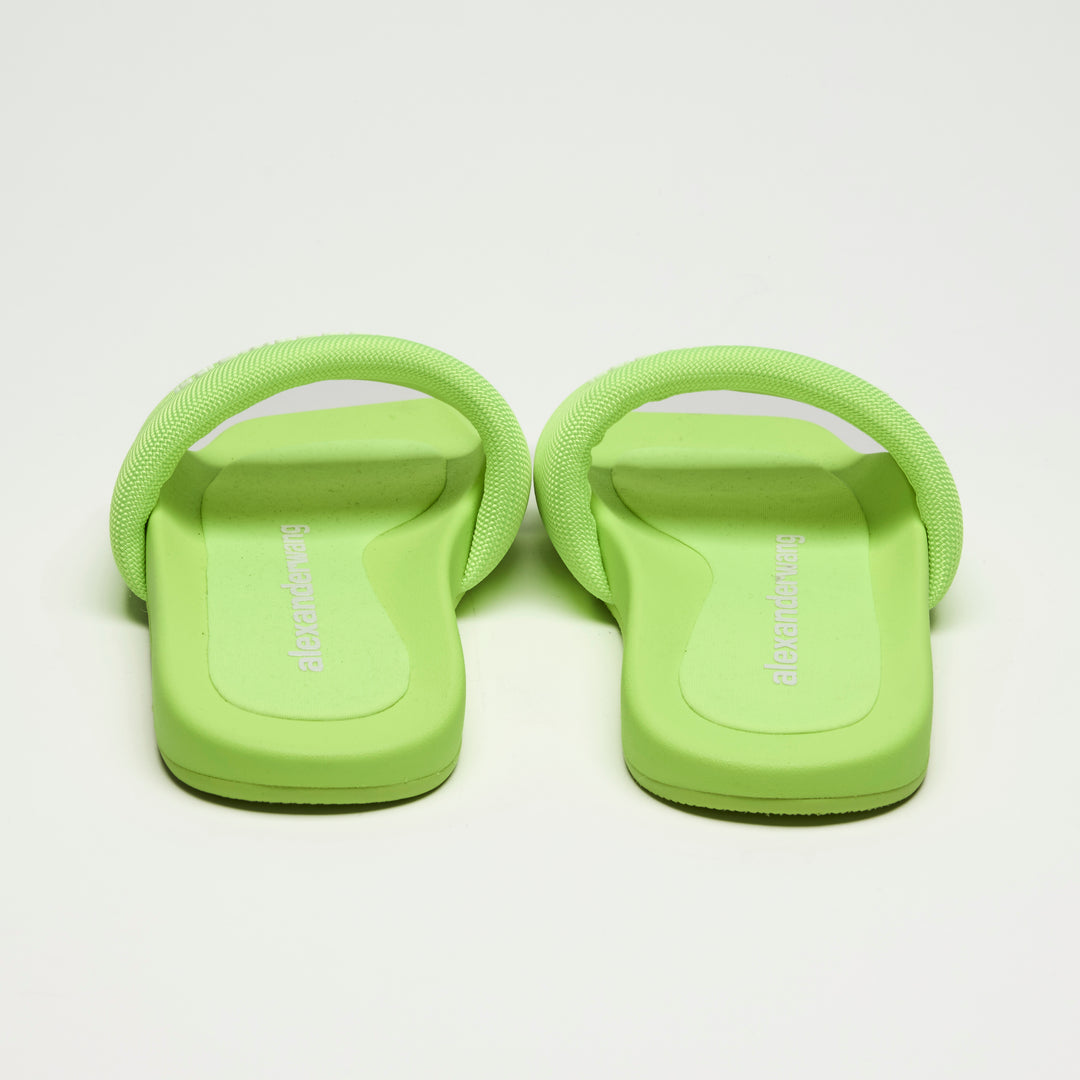 Alexander Wang Neon Green Pool Slide Sandals Size 38
