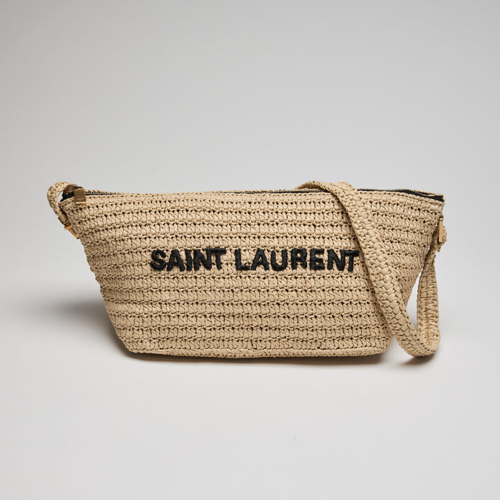 Saint Laurent Beige Le Raffia Shoulder Bag