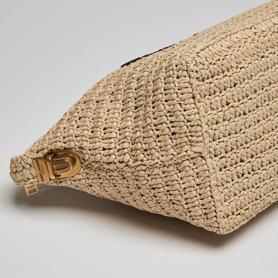 Saint Laurent Beige Le Raffia Shoulder Bag