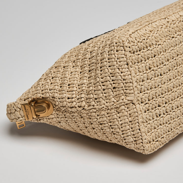 Saint Laurent Beige Le Raffia Shoulder Bag