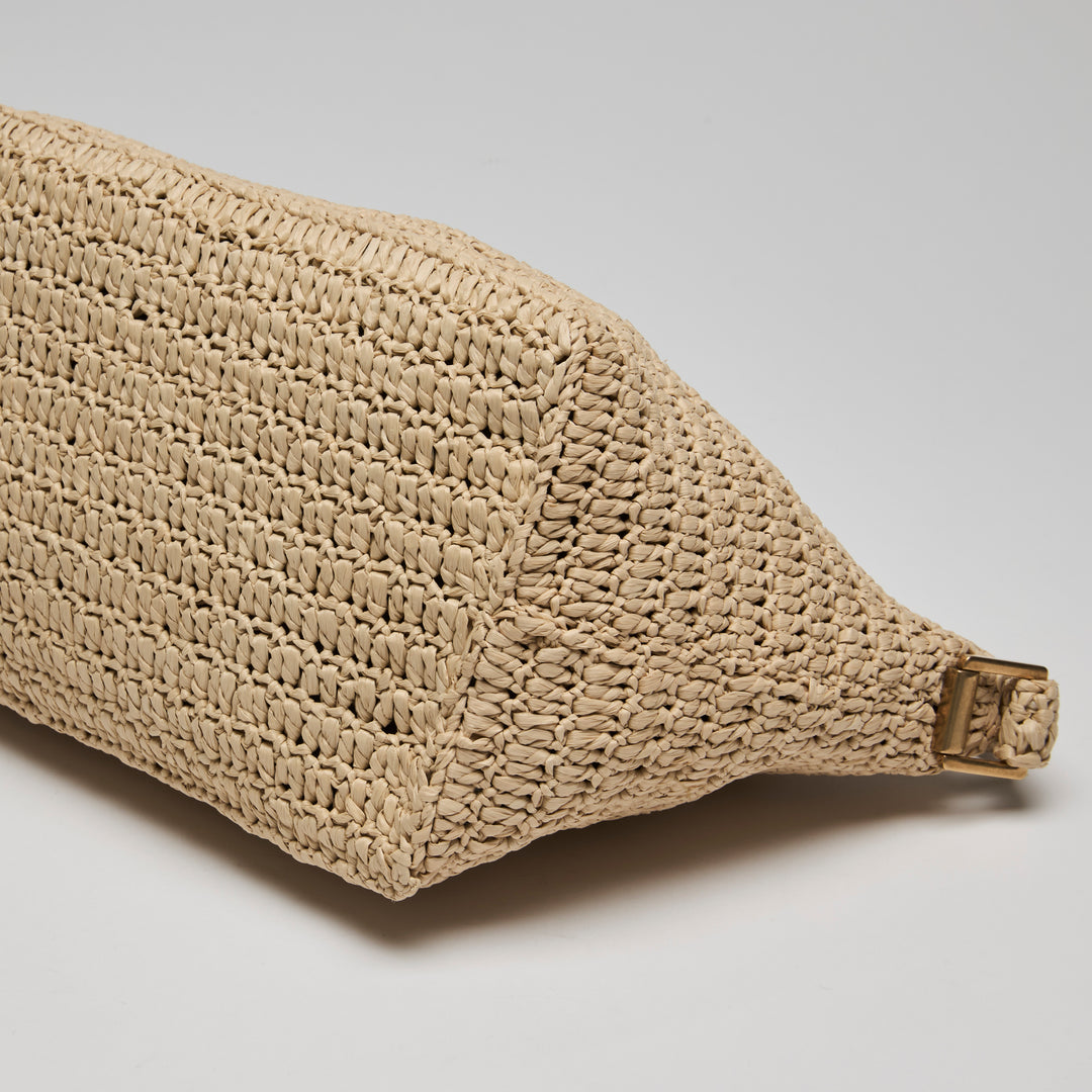 Saint Laurent Beige Le Raffia Shoulder Bag