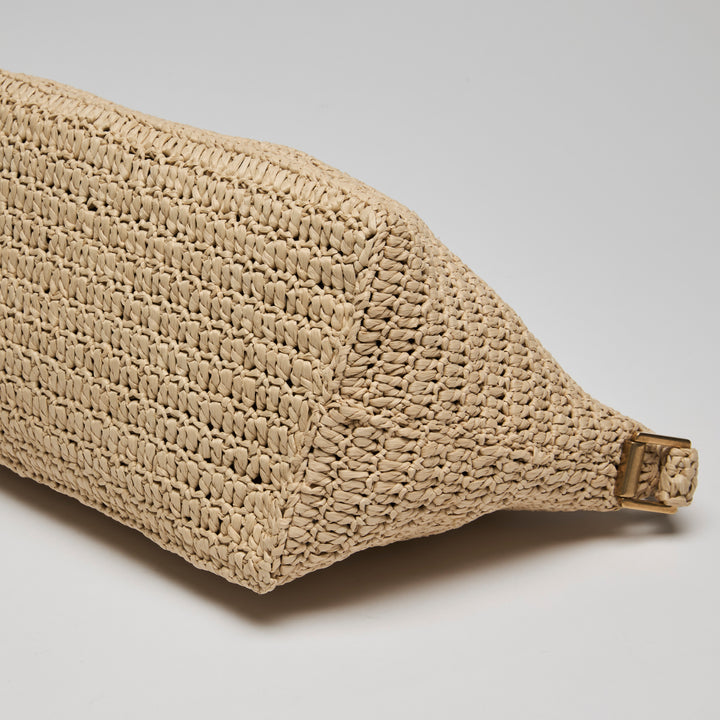 Saint Laurent Beige Le Raffia Shoulder Bag