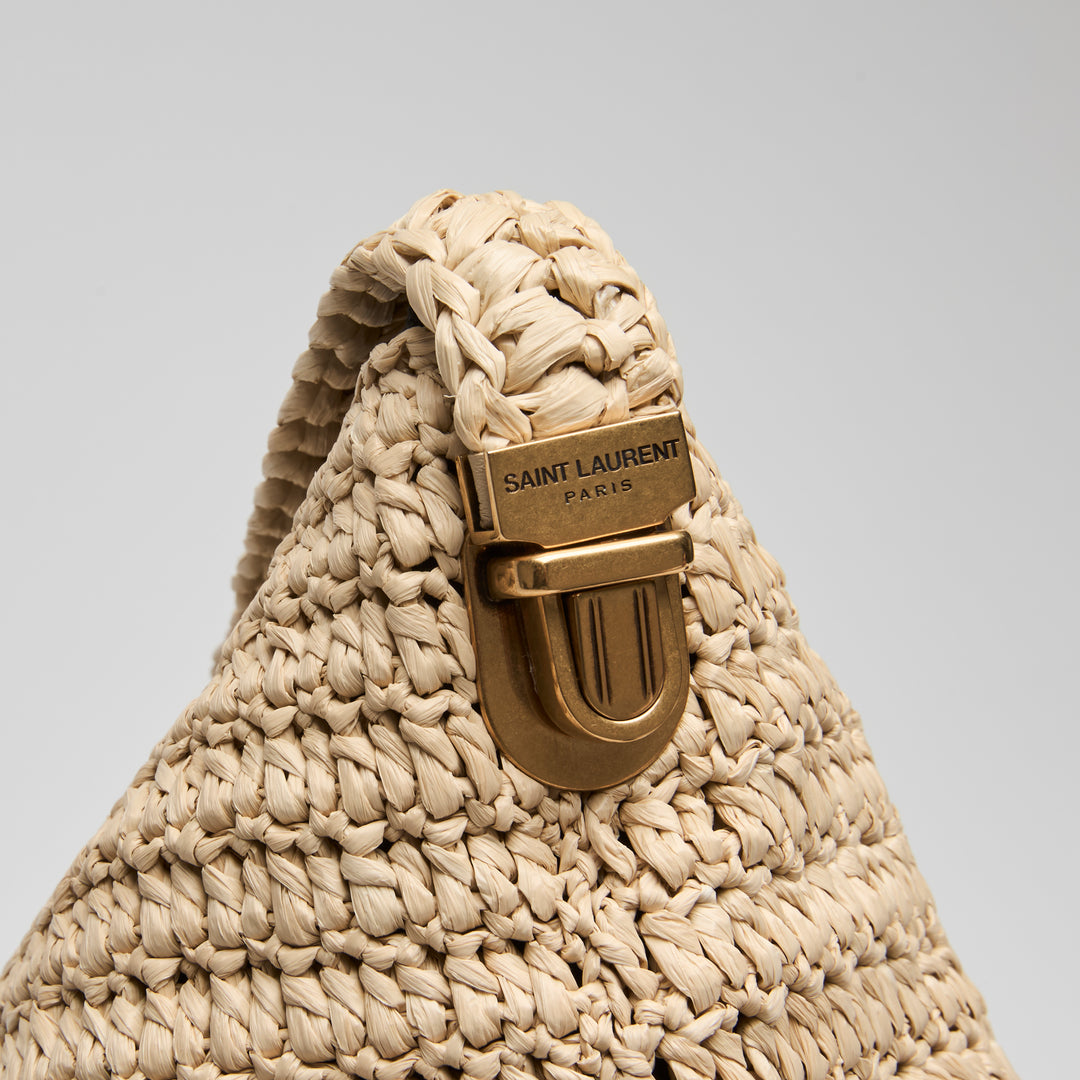 Saint Laurent Beige Le Raffia Shoulder Bag