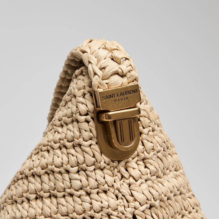 Saint Laurent Beige Le Raffia Shoulder Bag
