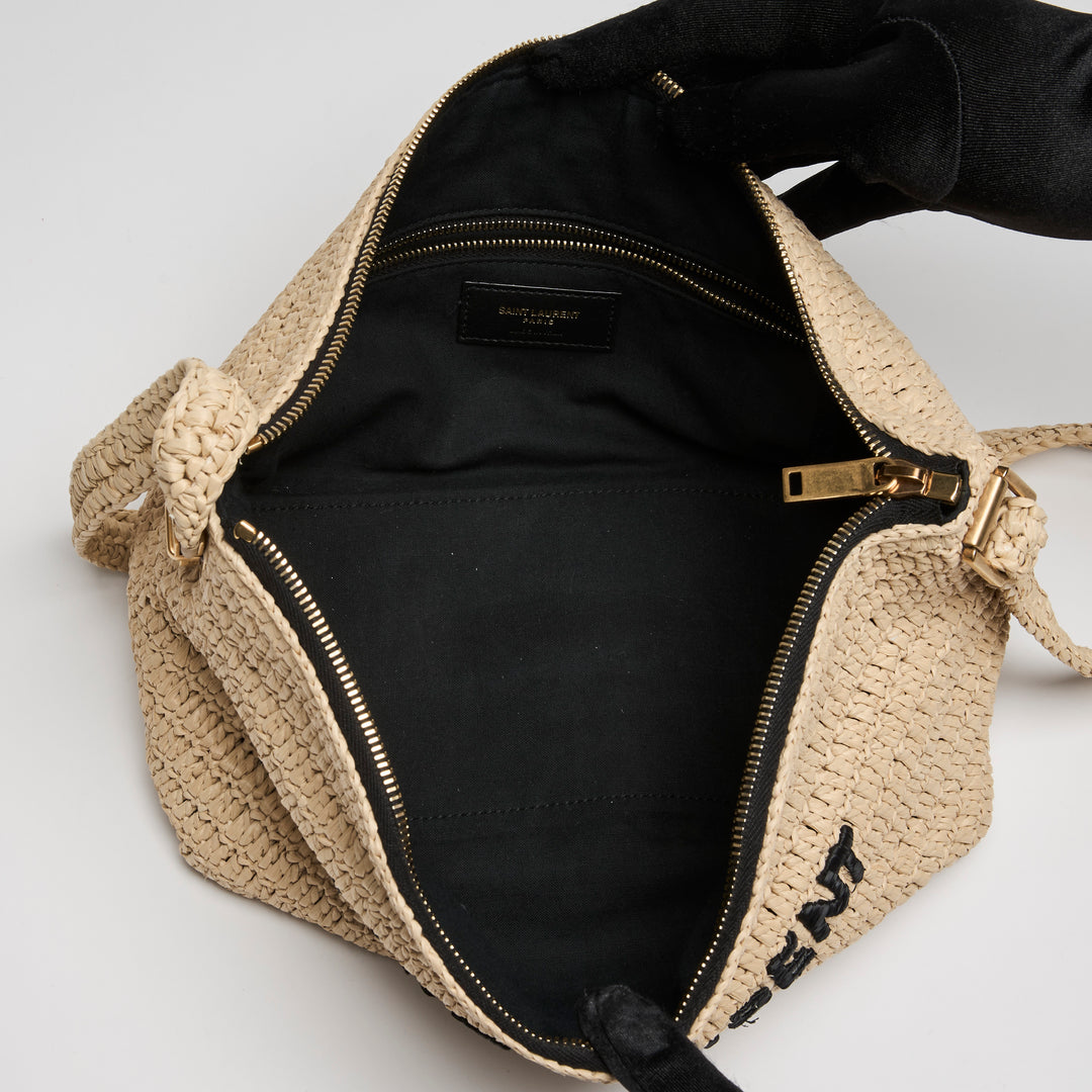 Saint Laurent Beige Le Raffia Shoulder Bag