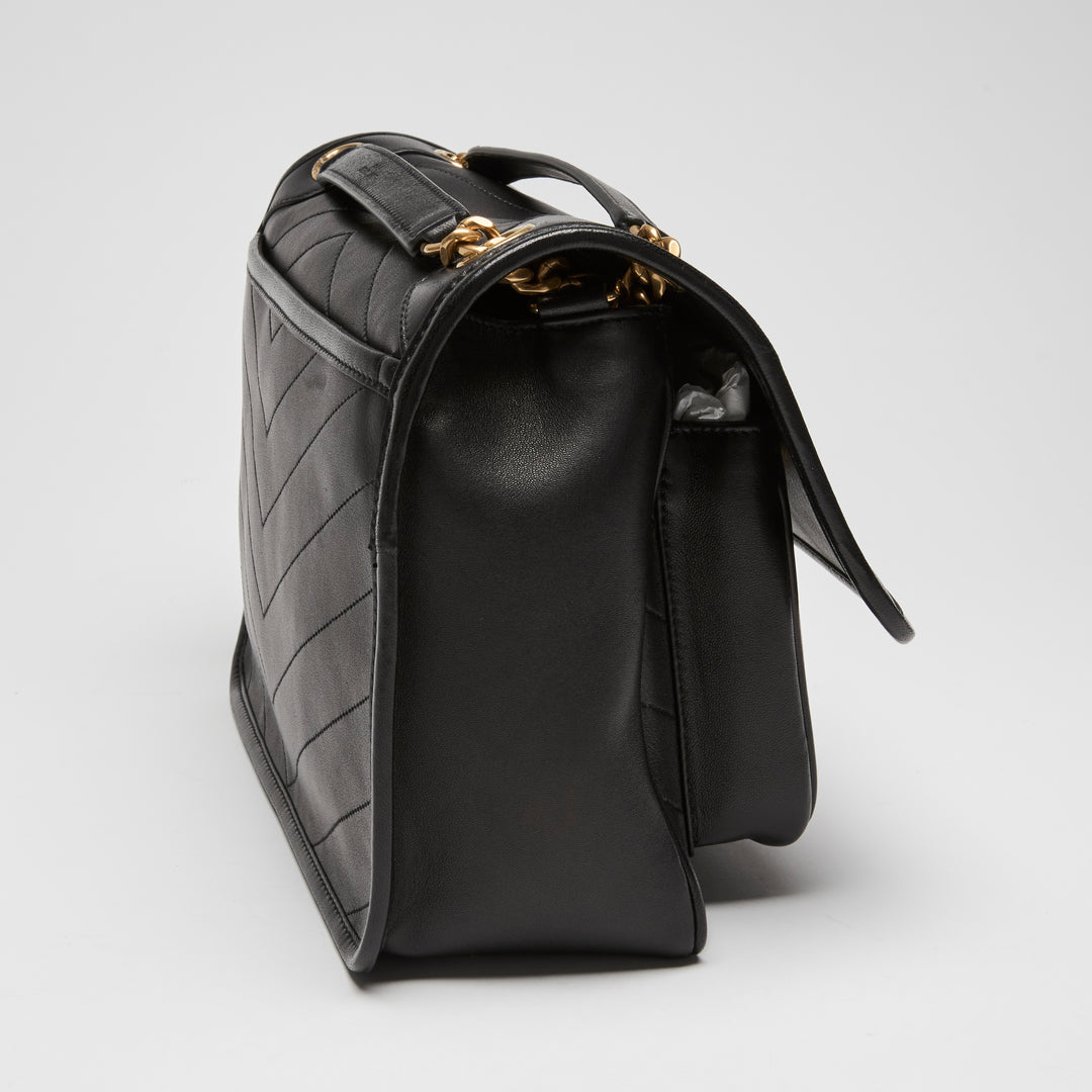Saint Laurent Black Smooth Calfskin Leather Medium Niki Bag