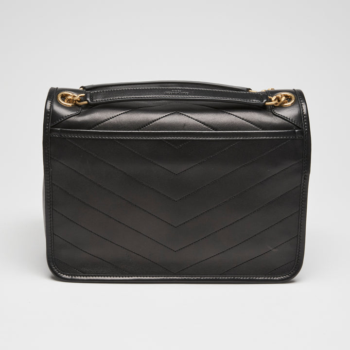 Saint Laurent Black Smooth Calfskin Leather Medium Niki Bag