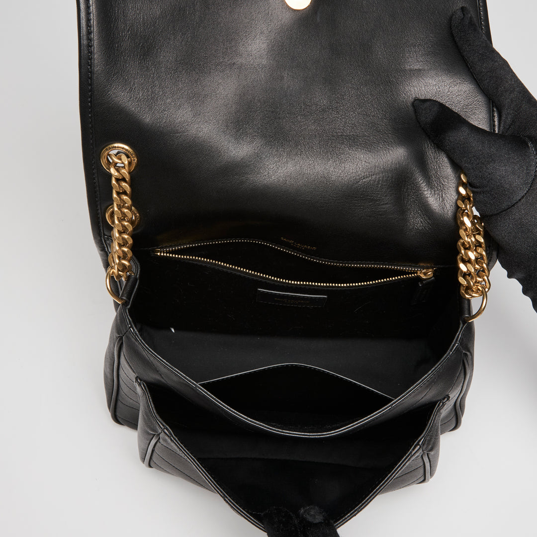 Saint Laurent Black Smooth Calfskin Leather Medium Niki Bag