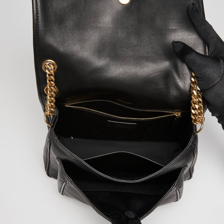 Saint Laurent Black Smooth Calfskin Leather Medium Niki Bag