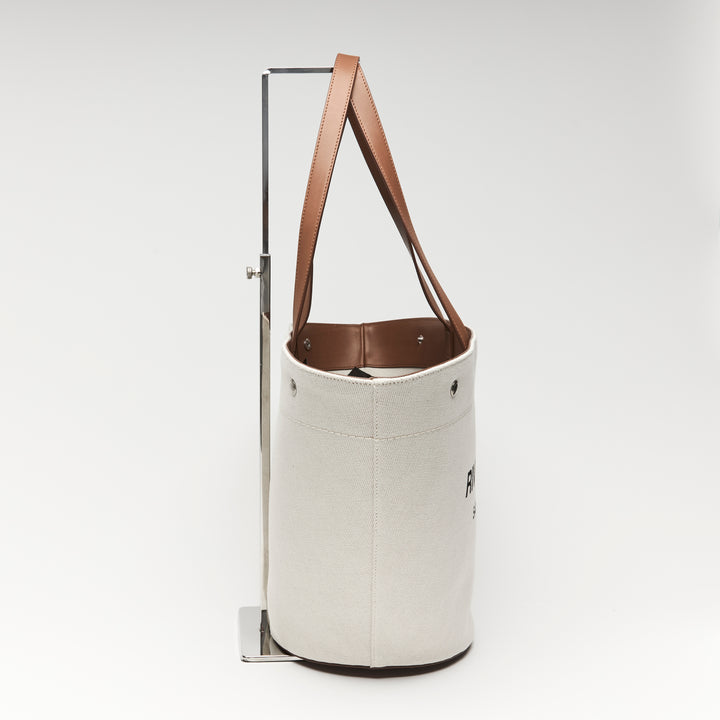 Saint Laurent White Canvas Rive Gauche Tote