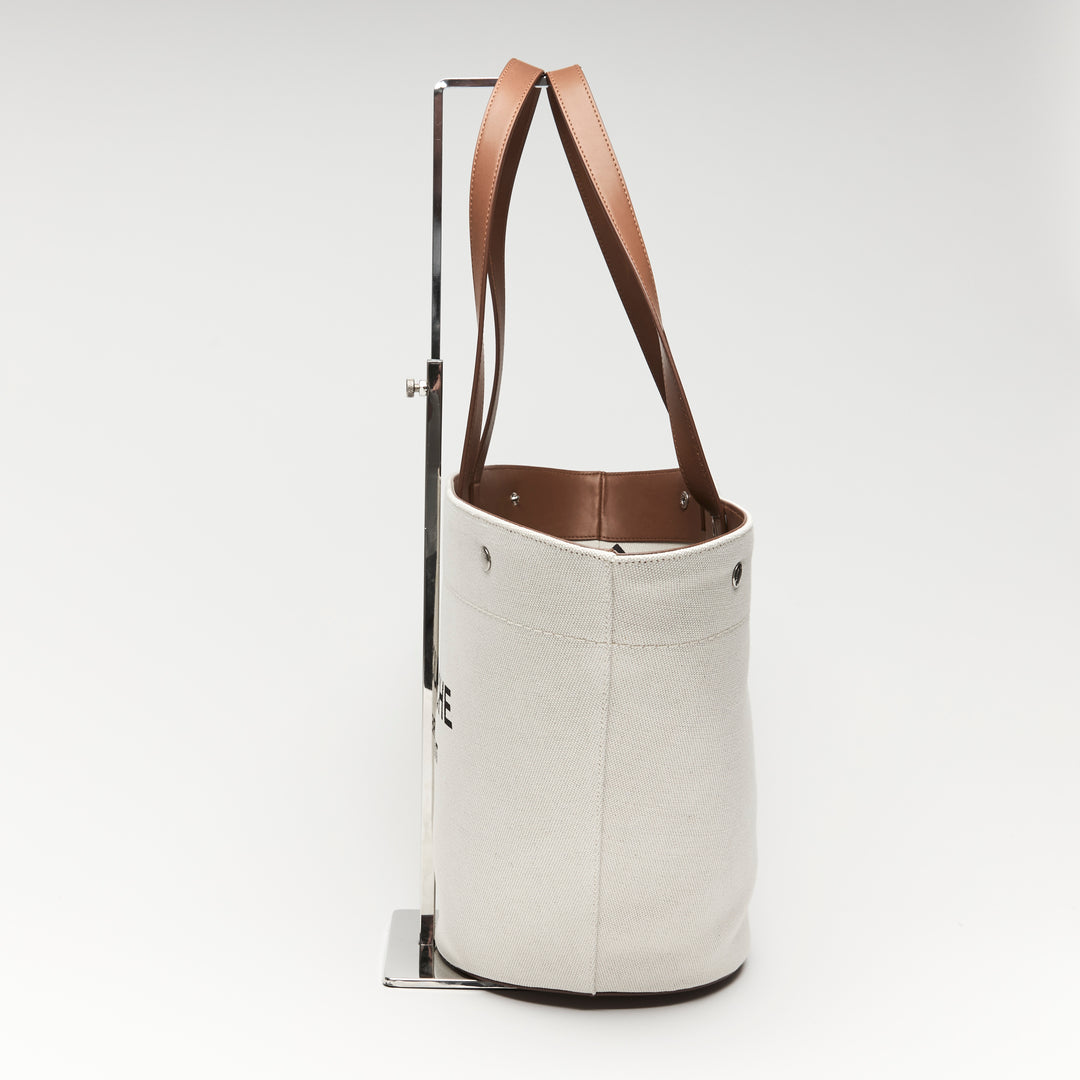 Saint Laurent White Canvas Rive Gauche Tote