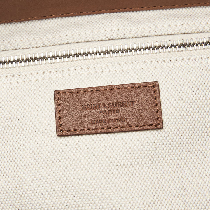 Saint Laurent White Canvas Rive Gauche Tote