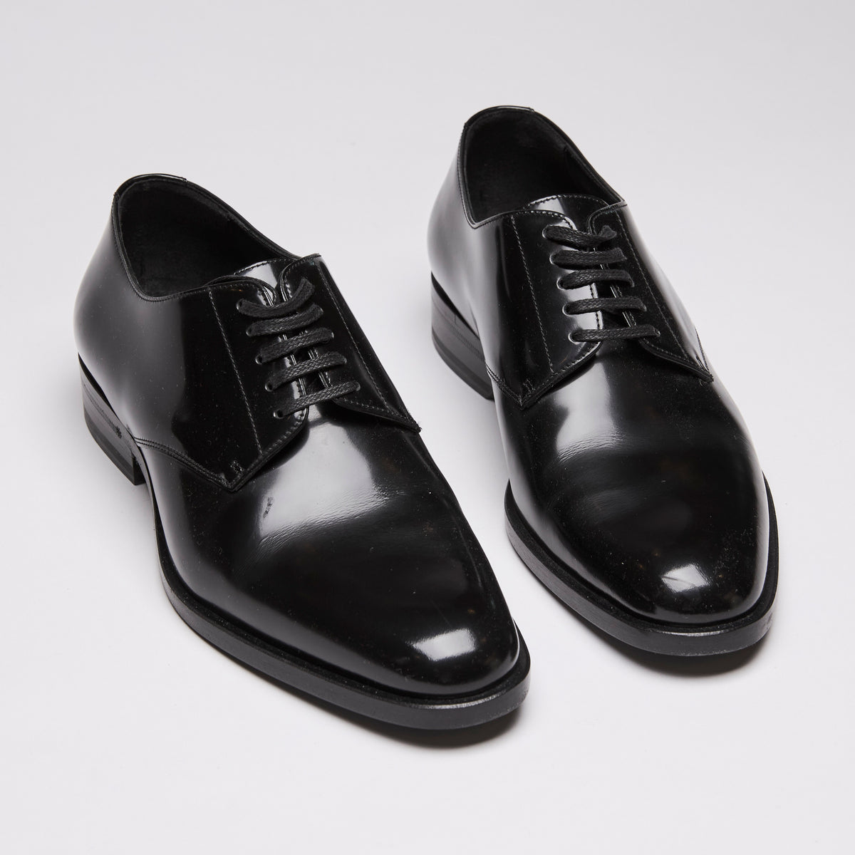 Leather Derby Shoes Saint Laurent Men's Dress Shoes Yves